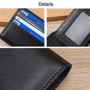 TP-215 Leather RFID Anti-theft Tri-fold Short Wallet(Orange)