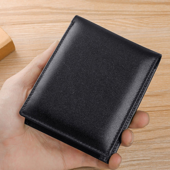 TP-215 Leather RFID Anti-theft Tri-fold Short Wallet(Brown)