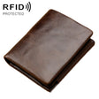 TP-191 RFID Multifunctional Tri-Fold Retro Men Genuine Leather Wallet(Coffee) - free shipping - PMC TechLife - Order now!