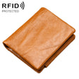 TP-191 RFID Multifunctional Tri-Fold Retro Men Genuine Leather Wallet(Brown) - Antimagnetic RFID Package by PMC TechLife | Online Shopping South Africa | PMC TechLife | Buy Now Pay Later Mobicred