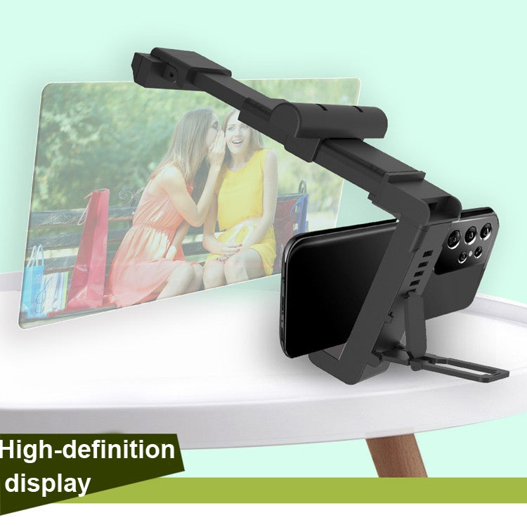 F22 Mobile Phone Screen Amplifier Desktop Lazy Folding Convenient Mobile Phone Stand(Black) - free shipping - PMC TechLife - Order now!
