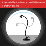 668A001 USB 360 Degree Bend Hose Desk Lamp, Spec: Black Two-speed Dimming