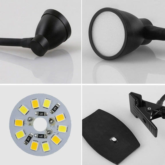 668A001 USB 360 Degree Bend Hose Desk Lamp, Spec: Black Two-speed Dimming