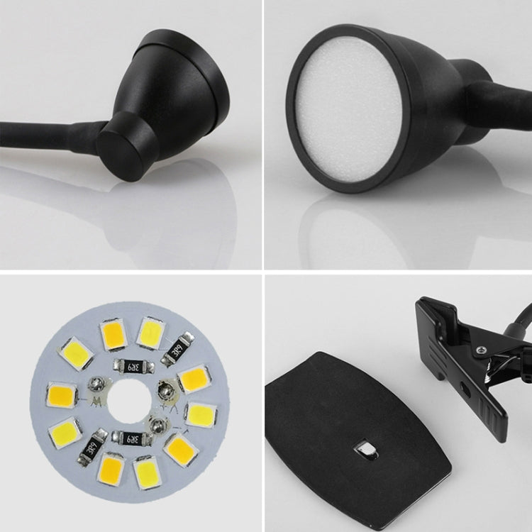 668A001 USB 360 Degree Bend Hose Desk Lamp, Spec: Black Two-speed Dimming