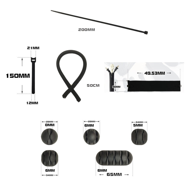 119 In 1 Desktop Data Cable Organizer Storage Winder Combination Set