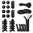 Zipper:126 In 1 Desktop Data Cable Organizer Storage Winder Combination Set - Cable Organizer by PMC TechLife | Online Shopping South Africa | PMC TechLife