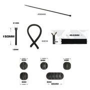Zipper:126 In 1 Desktop Data Cable Organizer Storage Winder Combination Set