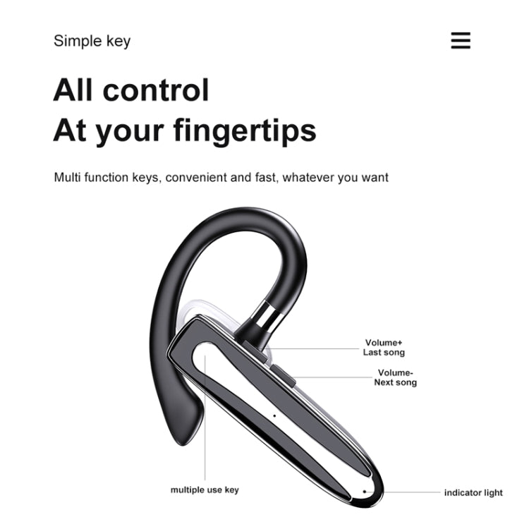 530 Business Model Hanging Ear Stereo Bluetooth Headset(Single Earphone) - Bluetooth Earphone by PMC TechLife | Online Shopping South Africa | PMC TechLife | Buy Now Pay Later Mobicred