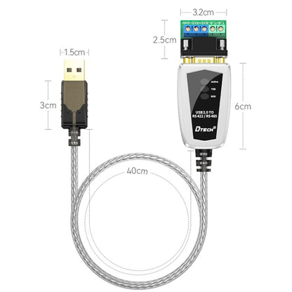 DTECH DT-5119 0.5m USB To RS485/422 Industrial Converter Serial Line Communication Adapter - free shipping - PMC Jewellery - Order now!