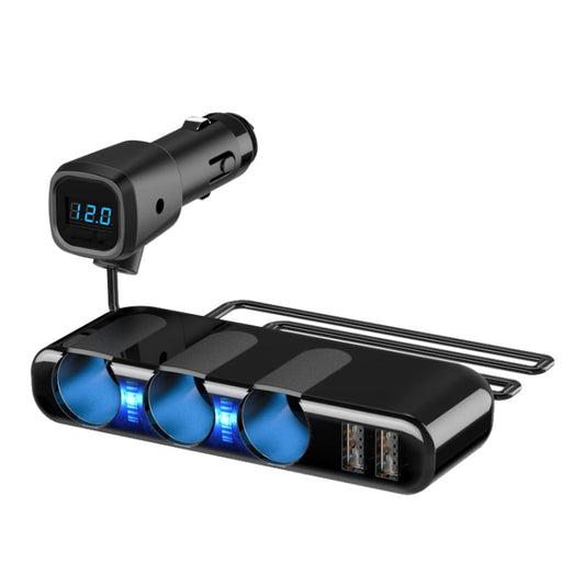 SHUNWEI Car Cigarette Lighter Charger 12/24V USB Converts Socket, Style: 3 Holes 2 USB Voltage - free shipping - PMC Jewellery - Order now!