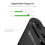 2PCS QC3.0 Four Ports Fast 5V 8A Car Charger Back Seat Charger(White)