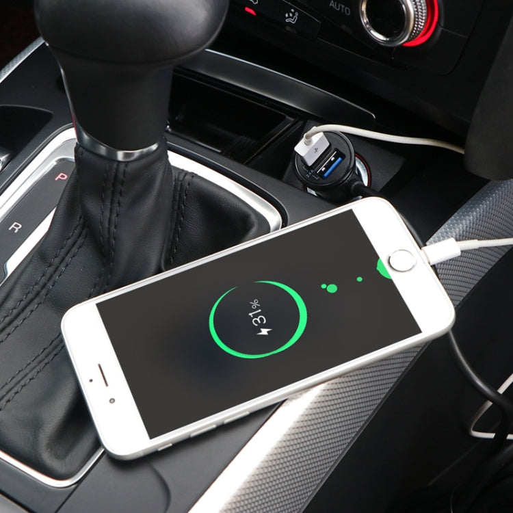 2PCS QC3.0 Four Ports Fast 5V 8A Car Charger Back Seat Charger(Black)