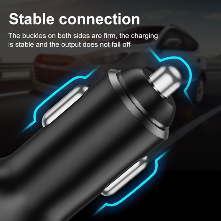 2PCS PD+2.4A Dual USB Car Charger, Style: 3 Ports (Black) - Car Charger by PMC TechLife | Online Shopping South Africa | PMC TechLife