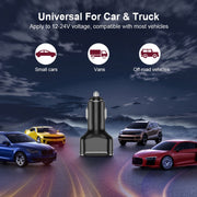 2PCS PD+2.4A Dual USB Car Charger, Style: 3 Ports (White)
