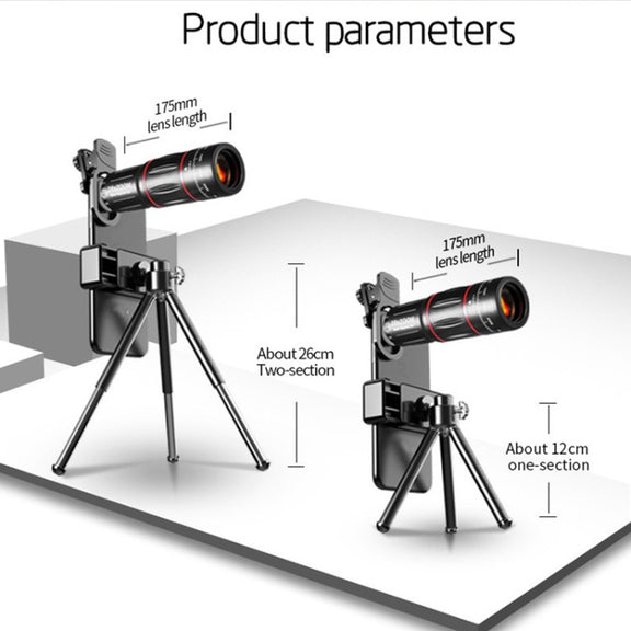 Mobile Phone Universal Lens Telescope 28X + Wide Angle 0.6X + Macro 20X + Fisheye 198 Degree Set