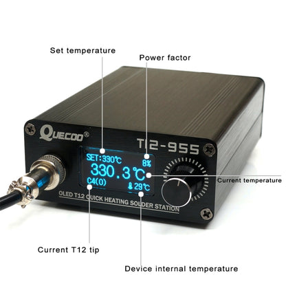QUECOO 1.3-inch Screen Constant Temperature Soldering Iron, Set: EU Plug (955+M8) - free shipping - PMC Jewellery - Order now!