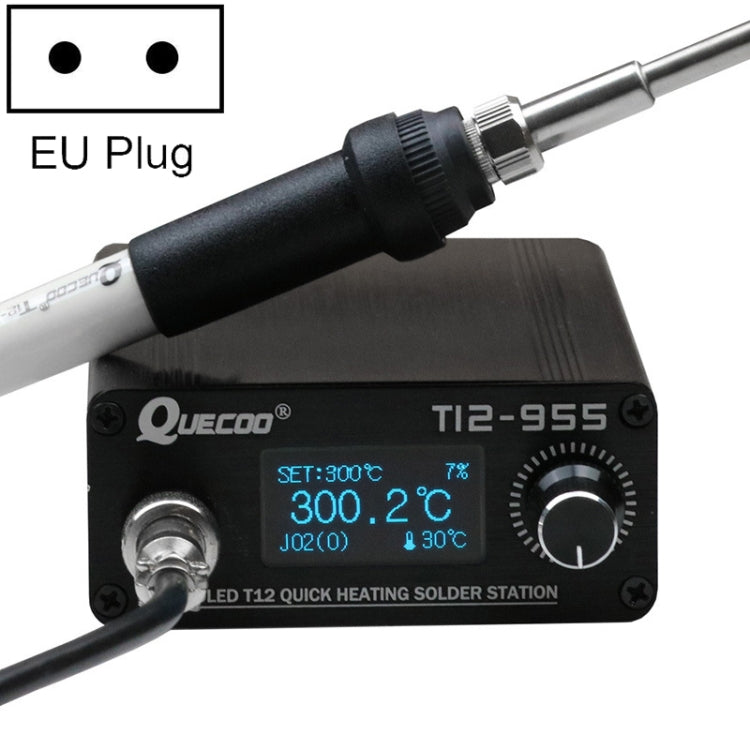 QUECOO 1.3-inch Screen Constant Temperature Soldering Iron, Set: EU Plug (955+P9) - free shipping - PMC TechLife - Order now!