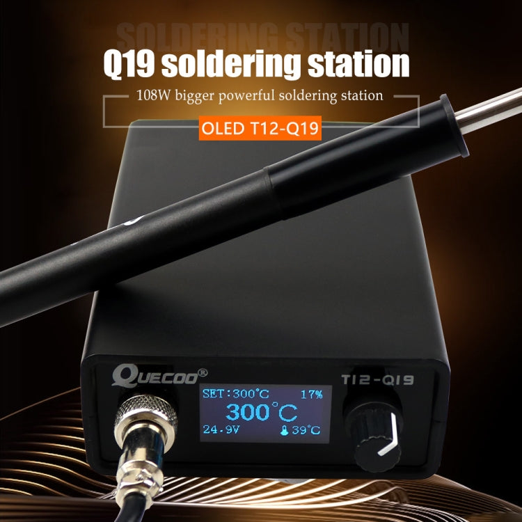 QUECOO 1.3 Inch Display Soldering Station with Handle, Set: US Plug (Q19+P9) - free shipping - PMC TechLife - Order now!
