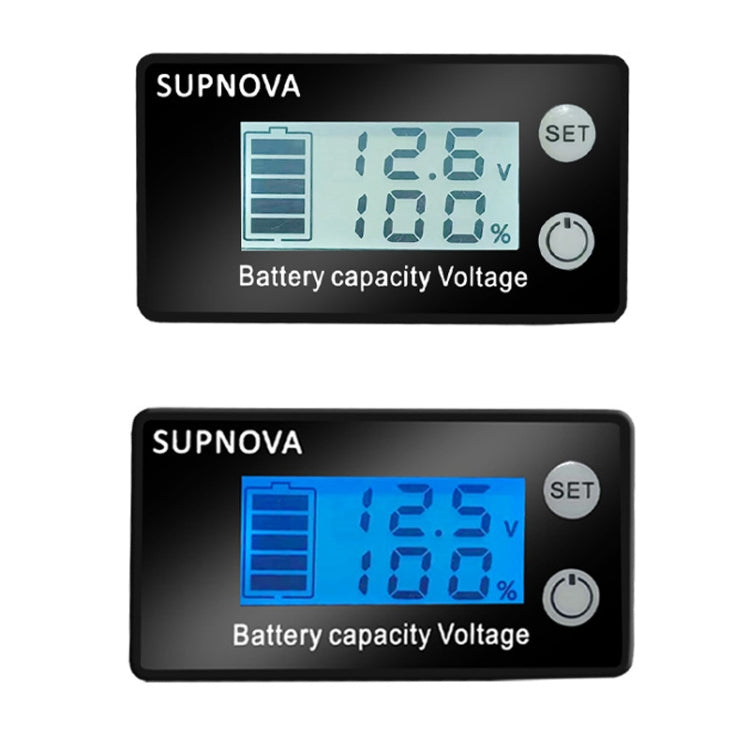 SUPNOVA LCD Two-wire Voltage and Electricity Meter DC Digital Display Voltmeter(Blue) - free shipping - PMC Jewellery - Order now!