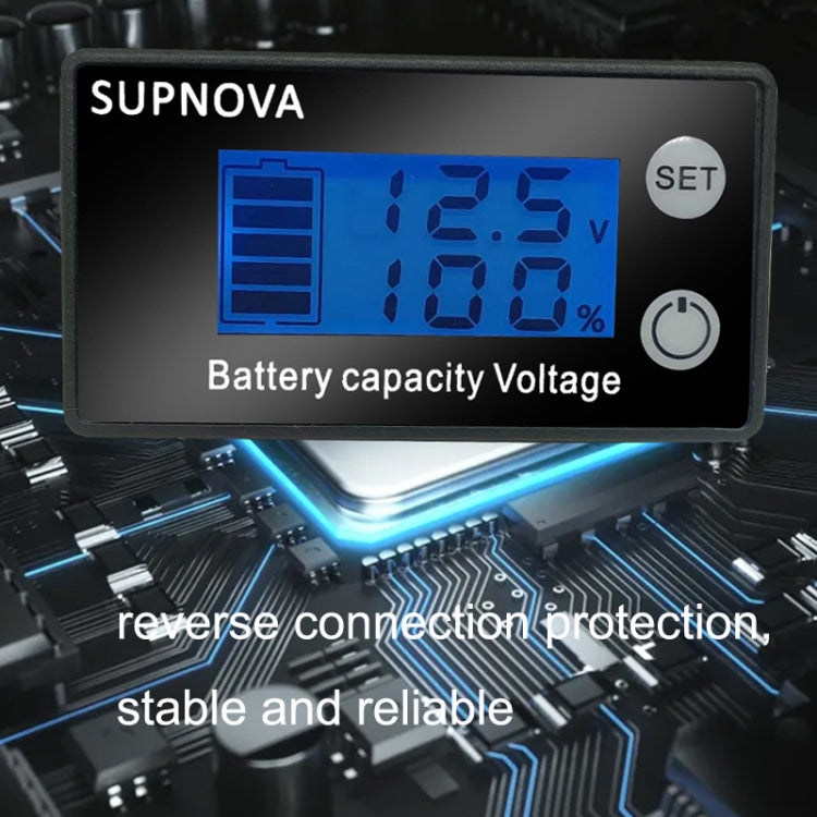 SUPNOVA LCD Two-wire Voltage and Electricity Meter DC Digital Display Voltmeter(Blue) - free shipping - PMC Jewellery - Order now!