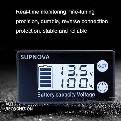 SUPNOVA LCD Two-wire Voltage and Electricity Meter DC Digital Display Voltmeter(Blue) - free shipping - PMC Jewellery - Order now!