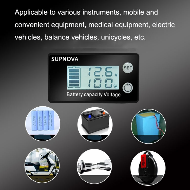 SUPNOVA LCD Two-wire Voltage and Electricity Meter DC Digital Display Voltmeter(Blue) - free shipping - PMC Jewellery - Order now!