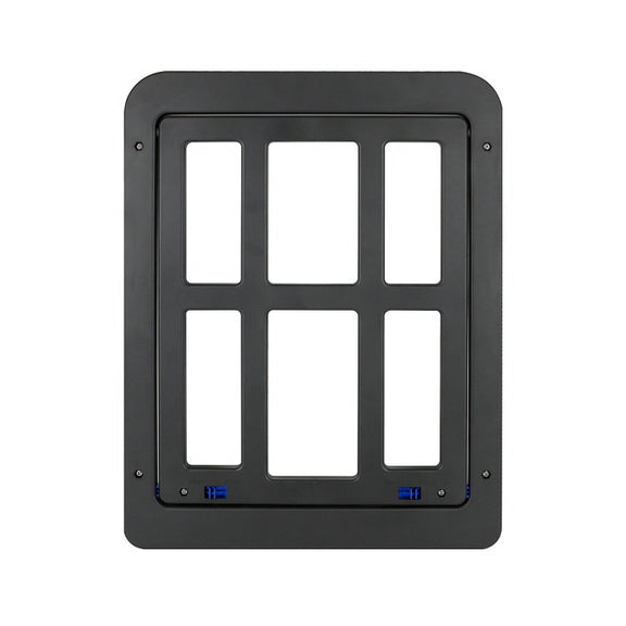 34cmx 44cm Pet Window Door Dog Cat Cave Anti-mosquito Pet Lattice Door(Black)