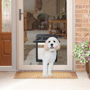 34cmx 44cm Pet Window Door Dog Cat Cave Anti-mosquito Pet Lattice Door(Black)