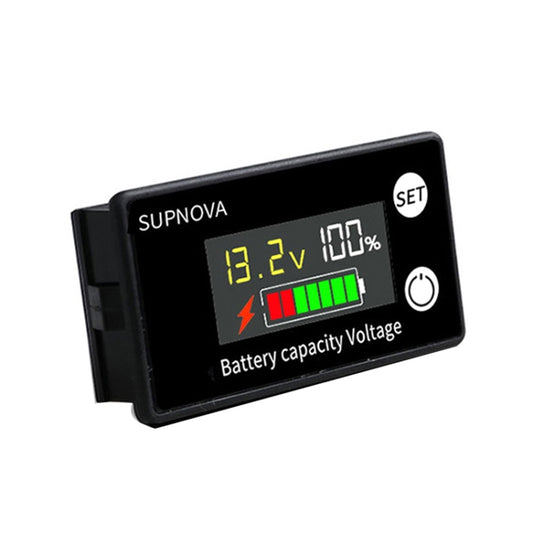 SUPNOVA LCD Color Screen DC Voltmeter Lithium Storage Battery Meter, Style: Alarm + Temperature Type - free shipping - PMC Jewellery - Order now!