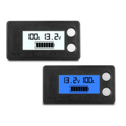 Water-resistant LCD Two-wire Lead-acid Lithium Battery Digital Display Voltage Meter 8-72V (White)