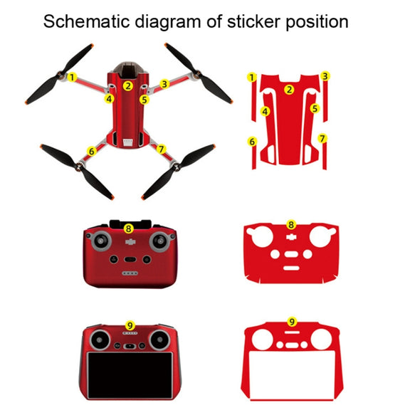 Sunnylife Drone+Remote Control Protective Sticker For DJI Mini 3 Pro RC Version( Skateboard)
