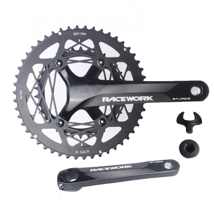 RACEWORK RKRFA Road Bike Aluminum Alloy 22-speed Crankset, Spec: 50-34T without BB - free shipping - PMC TechLife - Order now!
