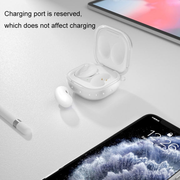 Bluetooth Earphone TPU Flash Powder Protective Case For Samsung Galaxy Buds2/Pro/Live(Glitter Black)