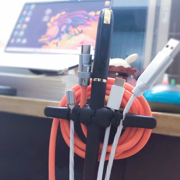 10 PCS Data Cable Storage Winding Wire Organizer(5 Holes White) - Cable Organizer by PMC TechLife | Online Shopping South Africa | PMC TechLife