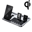 R11 4 In 1 30W Phone Wireless Charger with Ambient Light(Silver Black) - Wireless Charger by PMC TechLife | Online Shopping South Africa | PMC TechLife