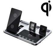 R11 4 In 1 30W Phone Wireless Charger with Ambient Light(Silver Black)