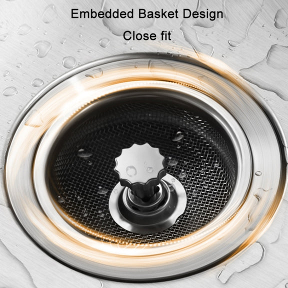 Anti-clogging Stainless Steel Filter For Kitchen Sink Sewer, Random Handle Style Delivery(Dense Net)
