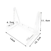 2 PCS Acrylic Bookshelf Transparent Book Display Stand  Magazine Picture Frame Stand
