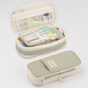 Angoo Macaron Double-layer Retractable Large-capacity Pencil Case Stationery Box(Green)