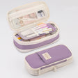 Angoo Macaron Double-layer Retractable Large-capacity Pencil Case Stationery Box(Purple) - File Folder by Angoo | Online Shopping South Africa | PMC TechLife | Buy Now Pay Later Mobicred