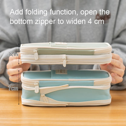 Angoo Macaron Double-layer Retractable Large-capacity Pencil Case Stationery Box(Purple) - File Folder by Angoo | Online Shopping South Africa | PMC Jewellery | Buy Now Pay Later Mobicred
