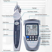 ET613 Network Cable Tester Wire Tracker Battery Voltage POE Test Multi-function Cable Tester