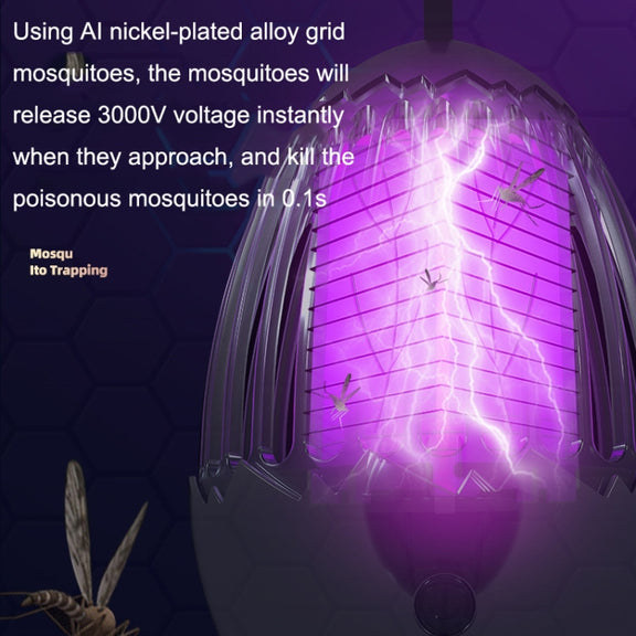 L01 Portable Electric Shock Mosquito Killer Lamp Home Outdoor Photocatalyst Fly Killer(Gray)