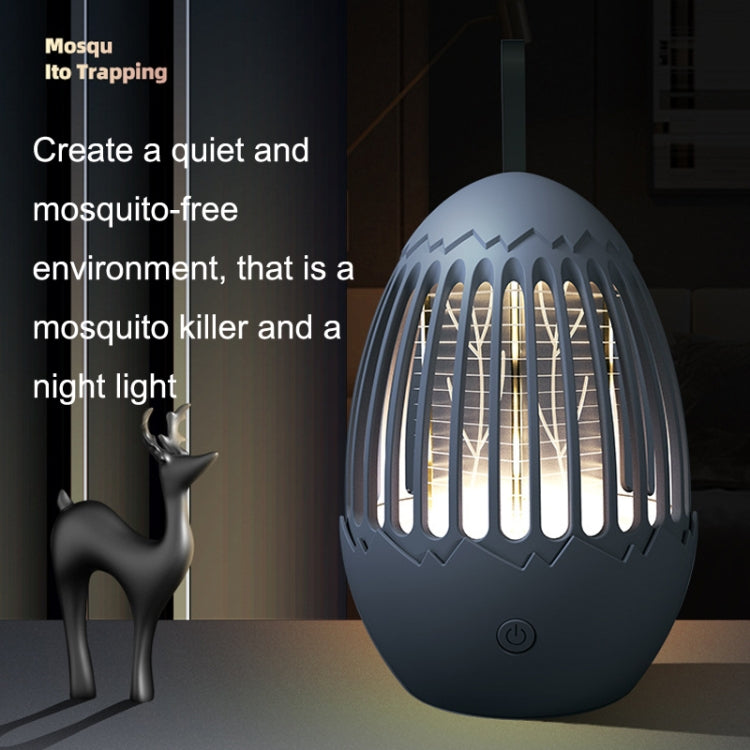L01 Portable Electric Shock Mosquito Killer Lamp Home Outdoor Photocatalyst Fly Killer(Gray)