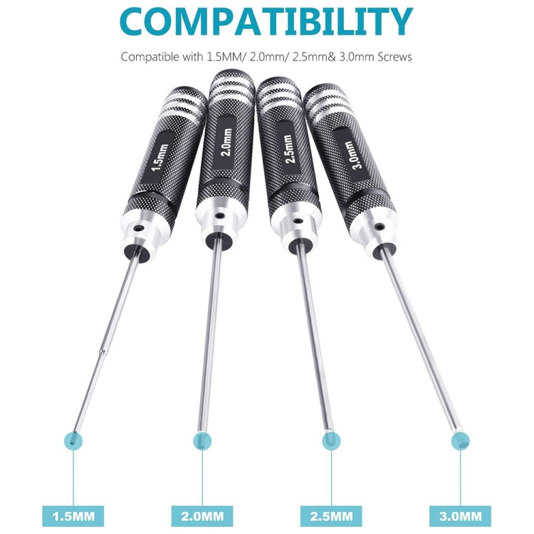 BRDRC 4 In 1 Drone Repair And Disassembly Tool Inner Hexagonal T6/T9 Screwdriver(Black) - Tools by BRDRC | Online Shopping South Africa | PMC Jewellery | Buy Now Pay Later Mobicred