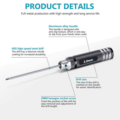 BRDRC 4 In 1 Drone Repair And Disassembly Tool Inner Hexagonal T6/T9 Screwdriver(Black) - Tools by BRDRC | Online Shopping South Africa | PMC Jewellery | Buy Now Pay Later Mobicred
