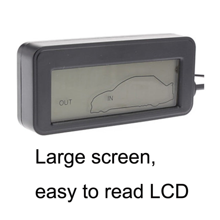 Car Inside and Outside Backlit Mini Digital Thermometer(Green)
