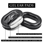 2pcs Sound-Isolating Foam Cover Headphone Cover For David Clark H10(Black Gel)
