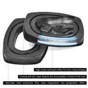 2pcs Gel Ear Pads For Howard Leight By Honeywell Impact Sport Pro Sync Headset(Black)