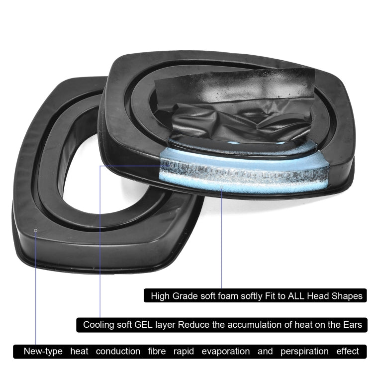 2pcs Gel Ear Pads For Howard Leight By Honeywell Impact Sport Pro Sync Headset(Black)